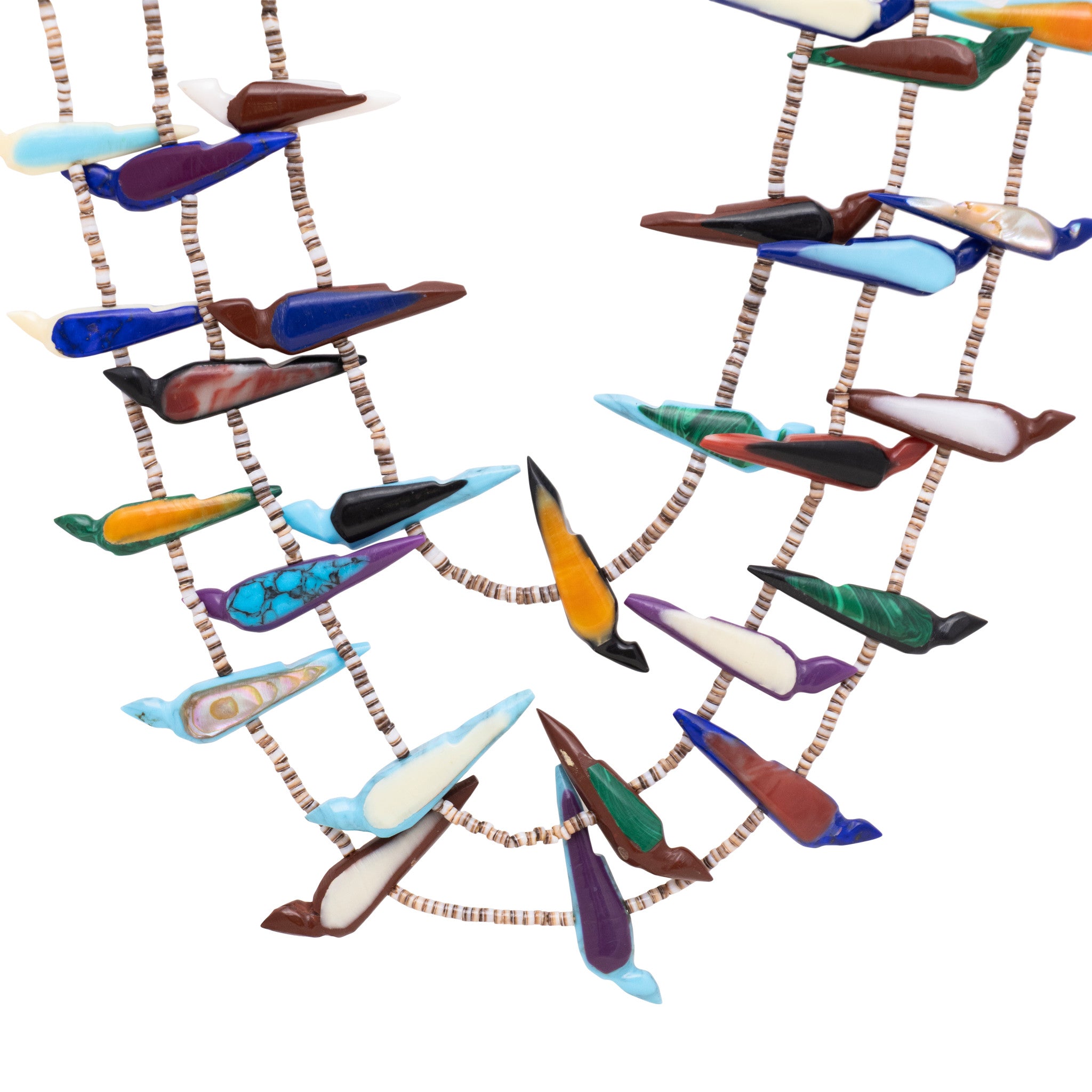 Multi Strand Bird Fetish Necklace