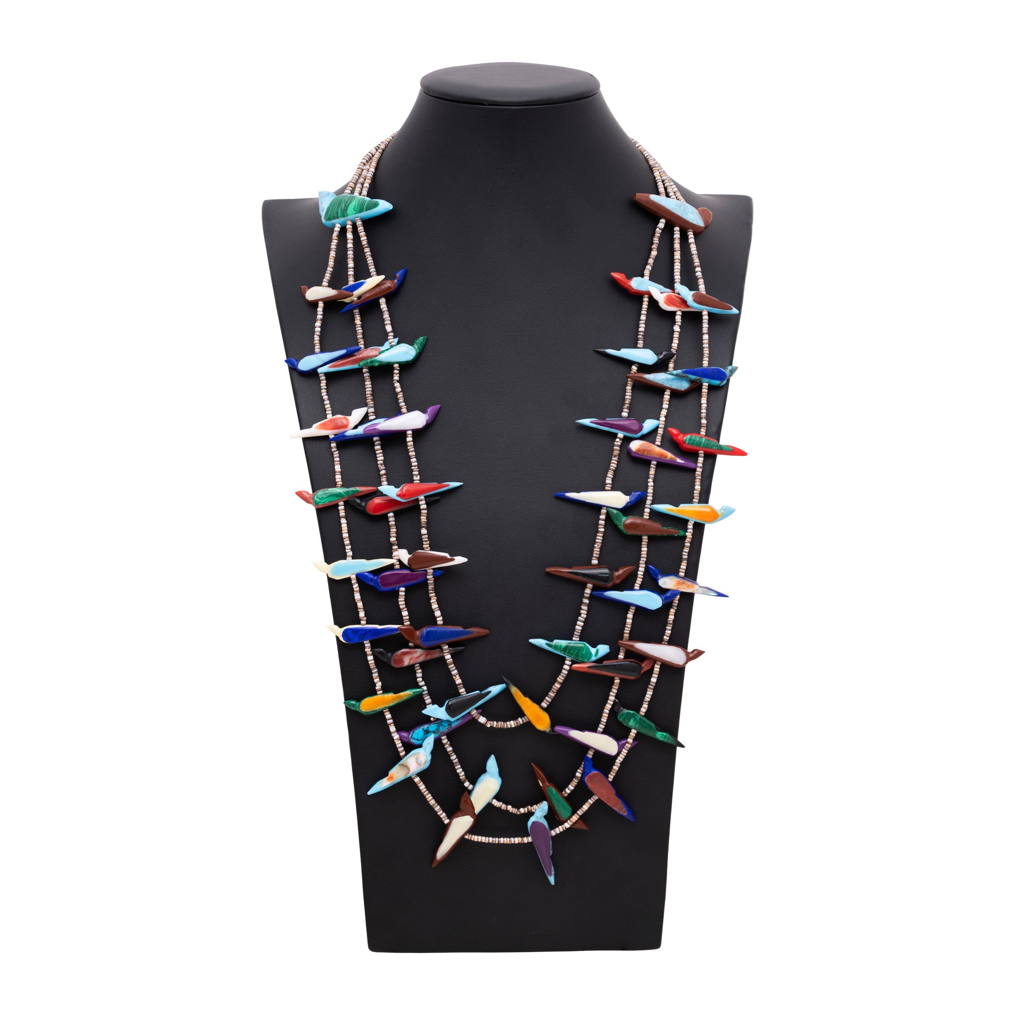 Multi Strand Bird Fetish Necklace