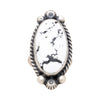Navajo White Buffalo Turquoise Ring