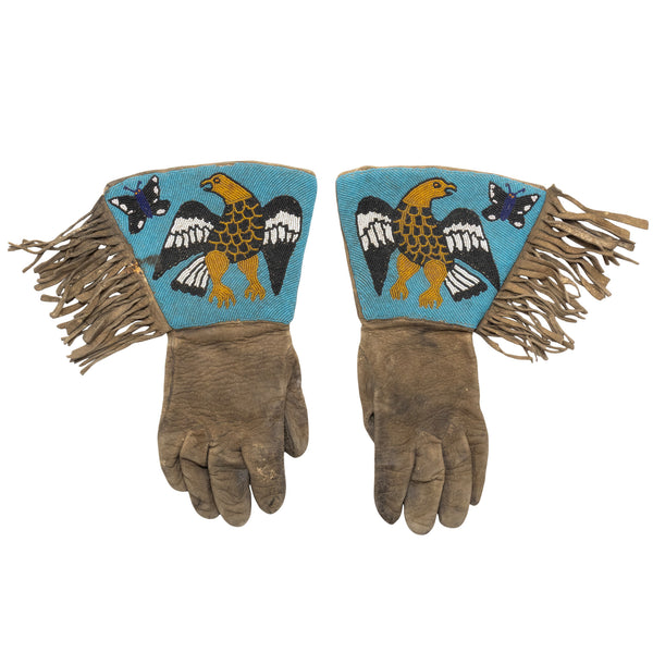 Plateau Pictorial Gauntlets, Native, Garment, Gauntlets
