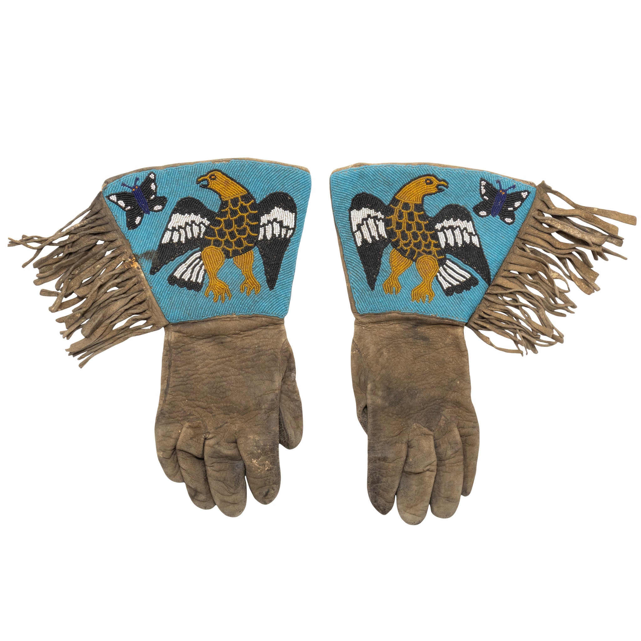 Plateau Pictorial Gauntlets, Native, Garment, Gauntlets