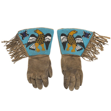 Plateau Pictorial Gauntlets, Native, Garment, Gauntlets