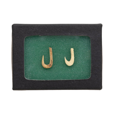 Pair of Prehistoric Native Bone Fishhooks, Native, Fishing, Other