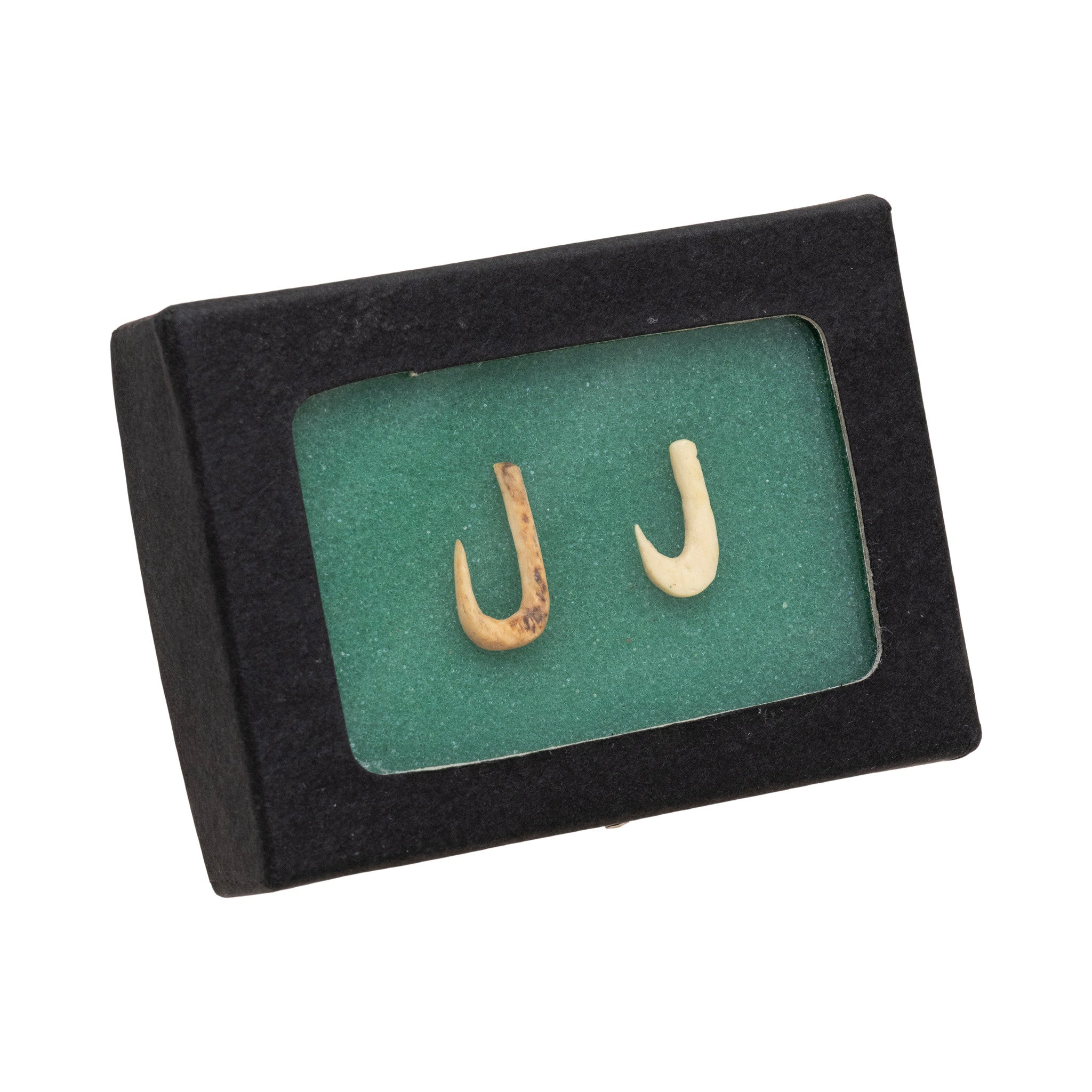 Pair of Prehistoric Native Bone Fishhooks