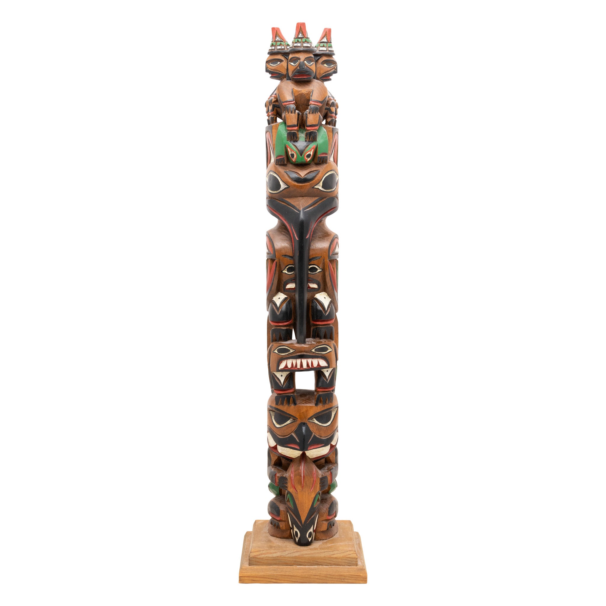 Ditidaht/Nuu-Cha-Nulth Totem by Raymond Williams, Native, Carving, Totem Pole