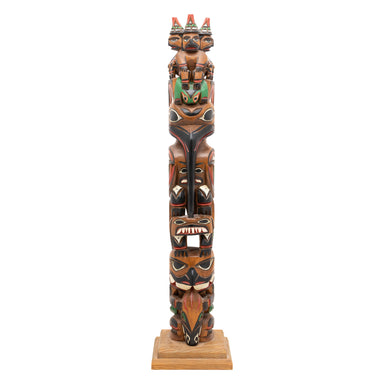 Ditidaht/Nuu-Cha-Nulth Totem by Raymond Williams, Native, Carving, Totem Pole