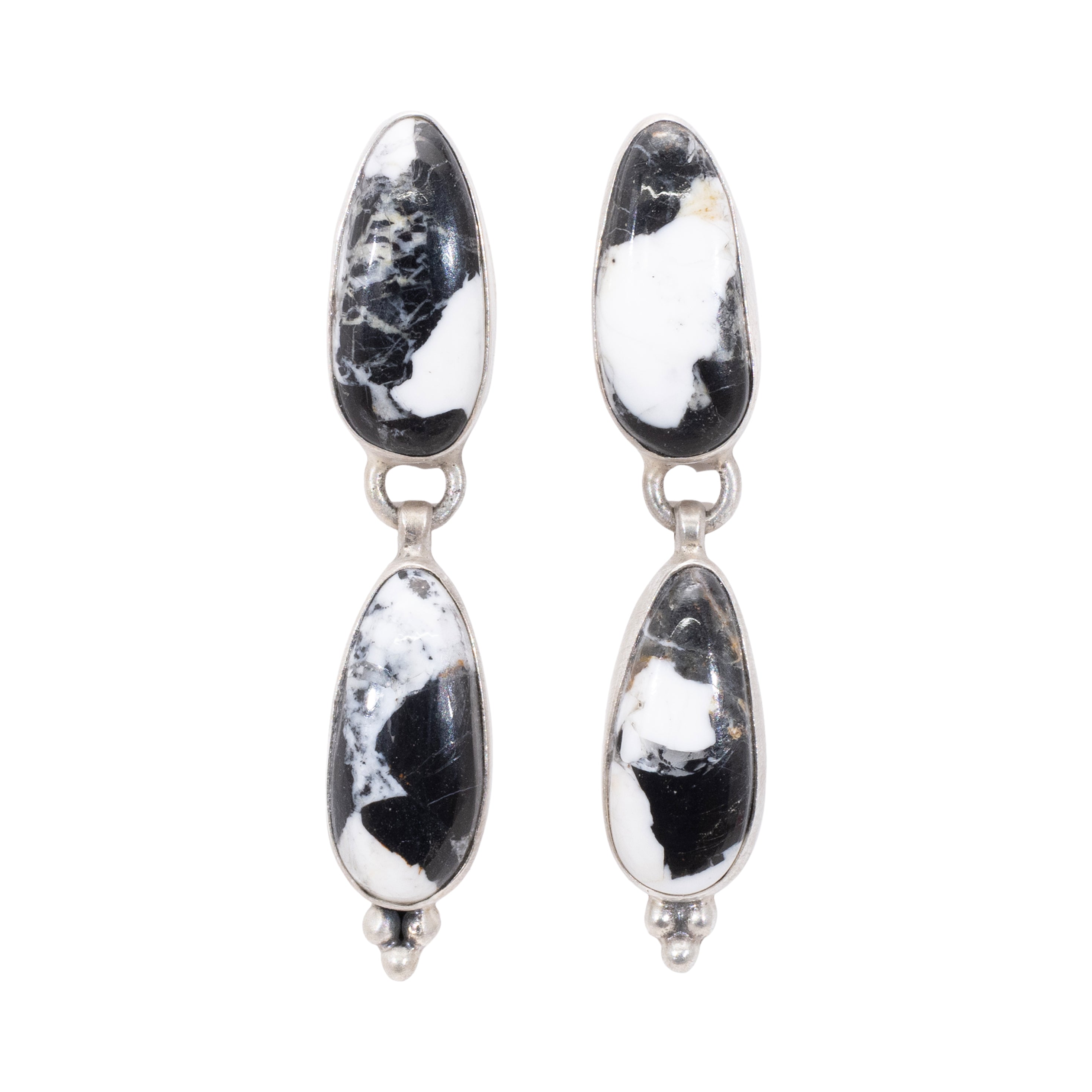 White Buffalo Turquoise Dangle Earrings, Jewelry, Earrings, Southwest