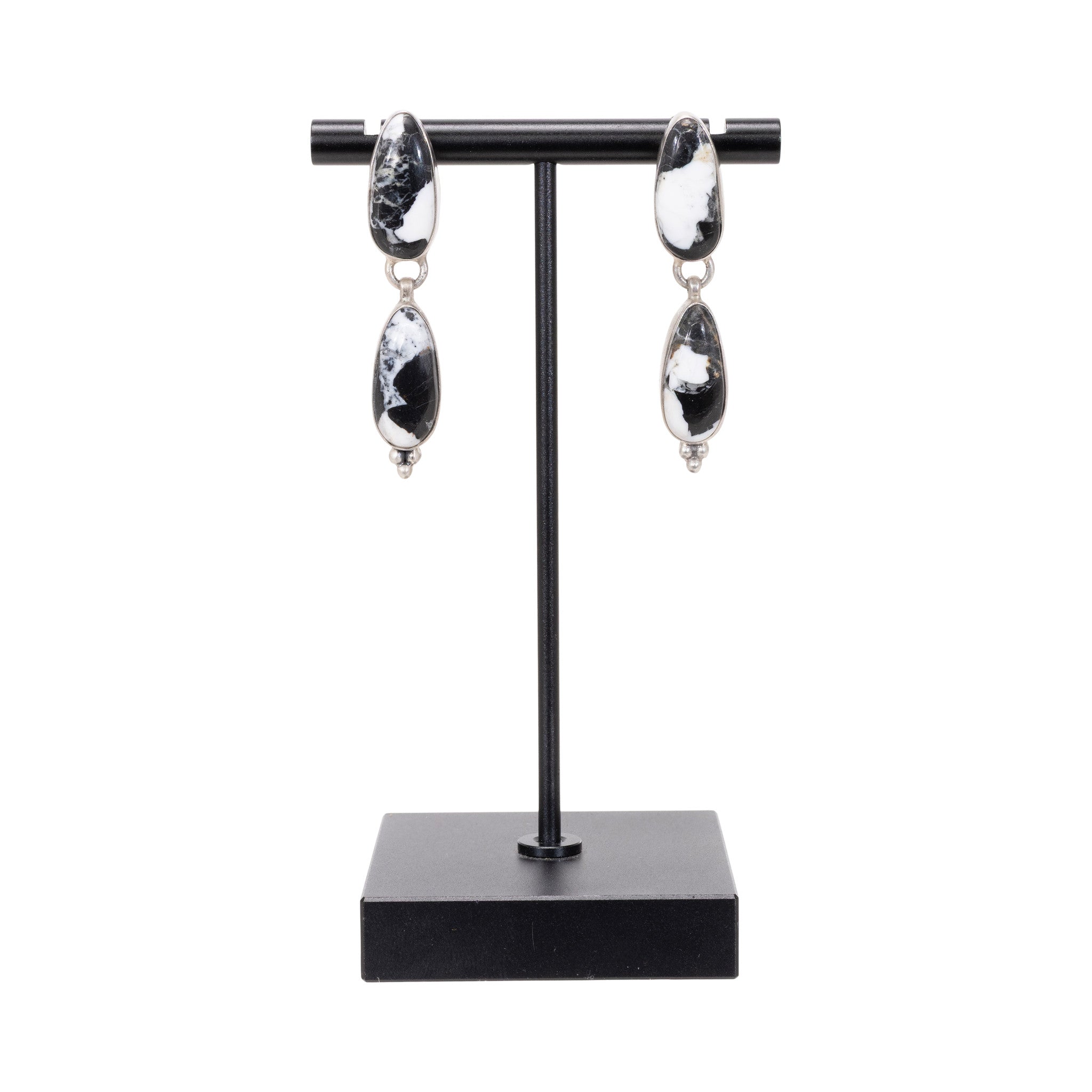 White Buffalo Turquoise Dangle Earrings