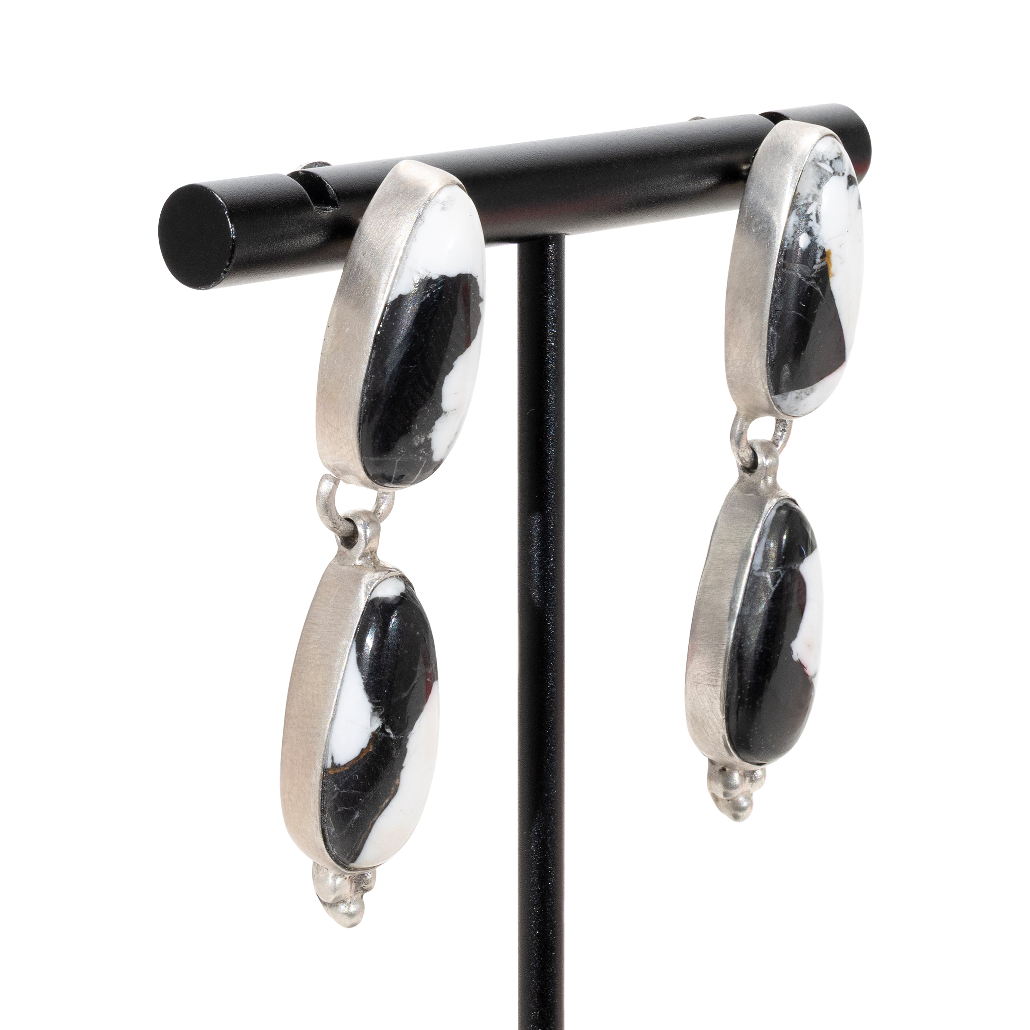 White Buffalo Turquoise Dangle Earrings