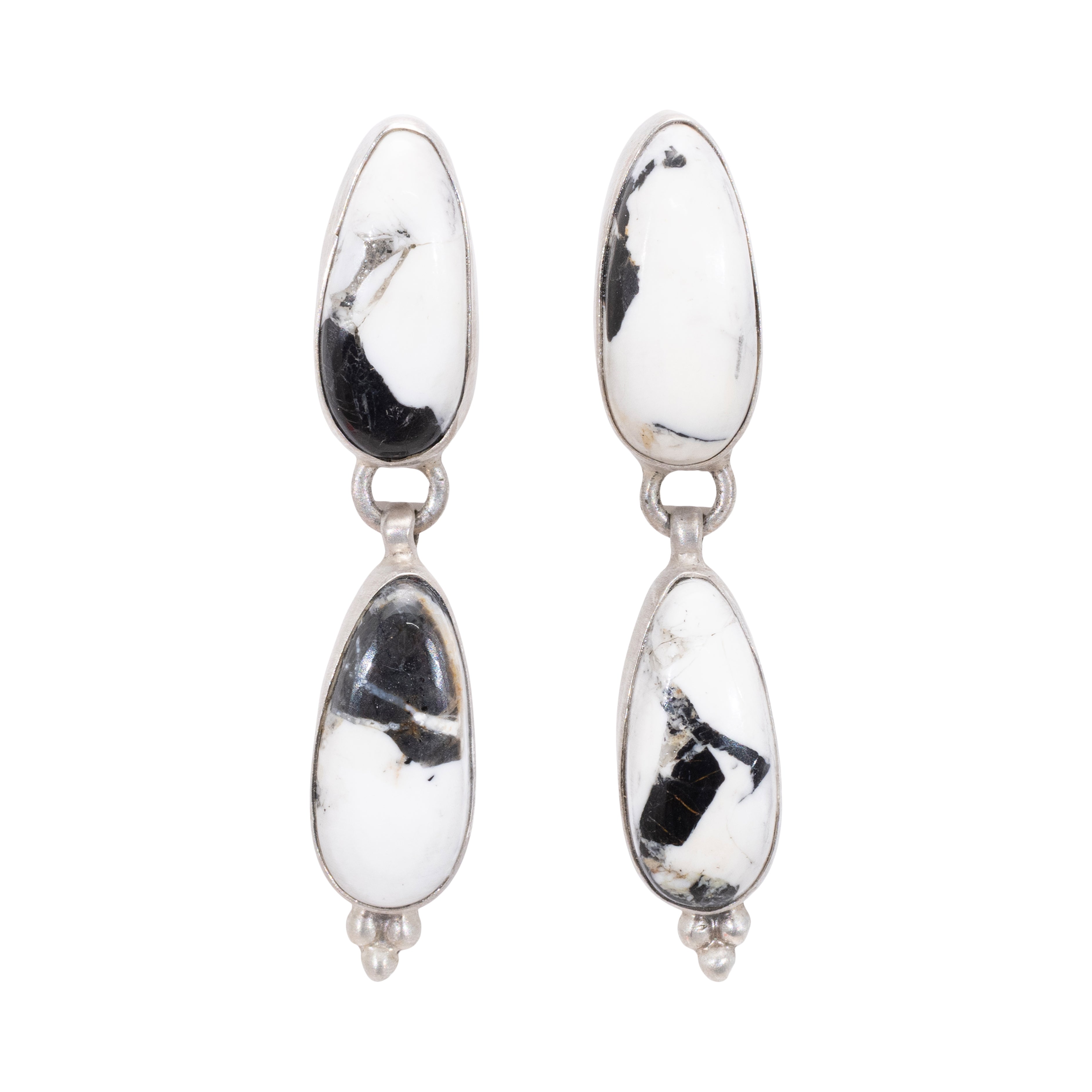 White Buffalo Turquoise Dangle Earrings, Jewelry, Earrings, Southwest