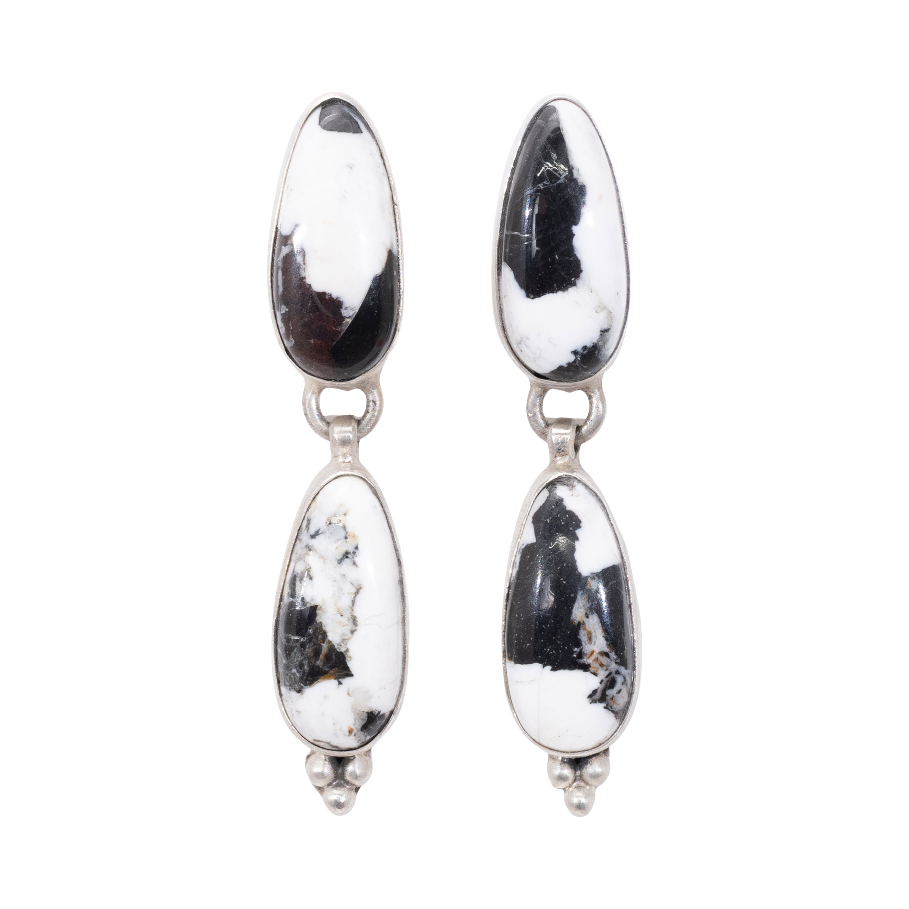 White Buffalo Turquoise Dangle Earrings, Jewelry, Earrings, Southwest