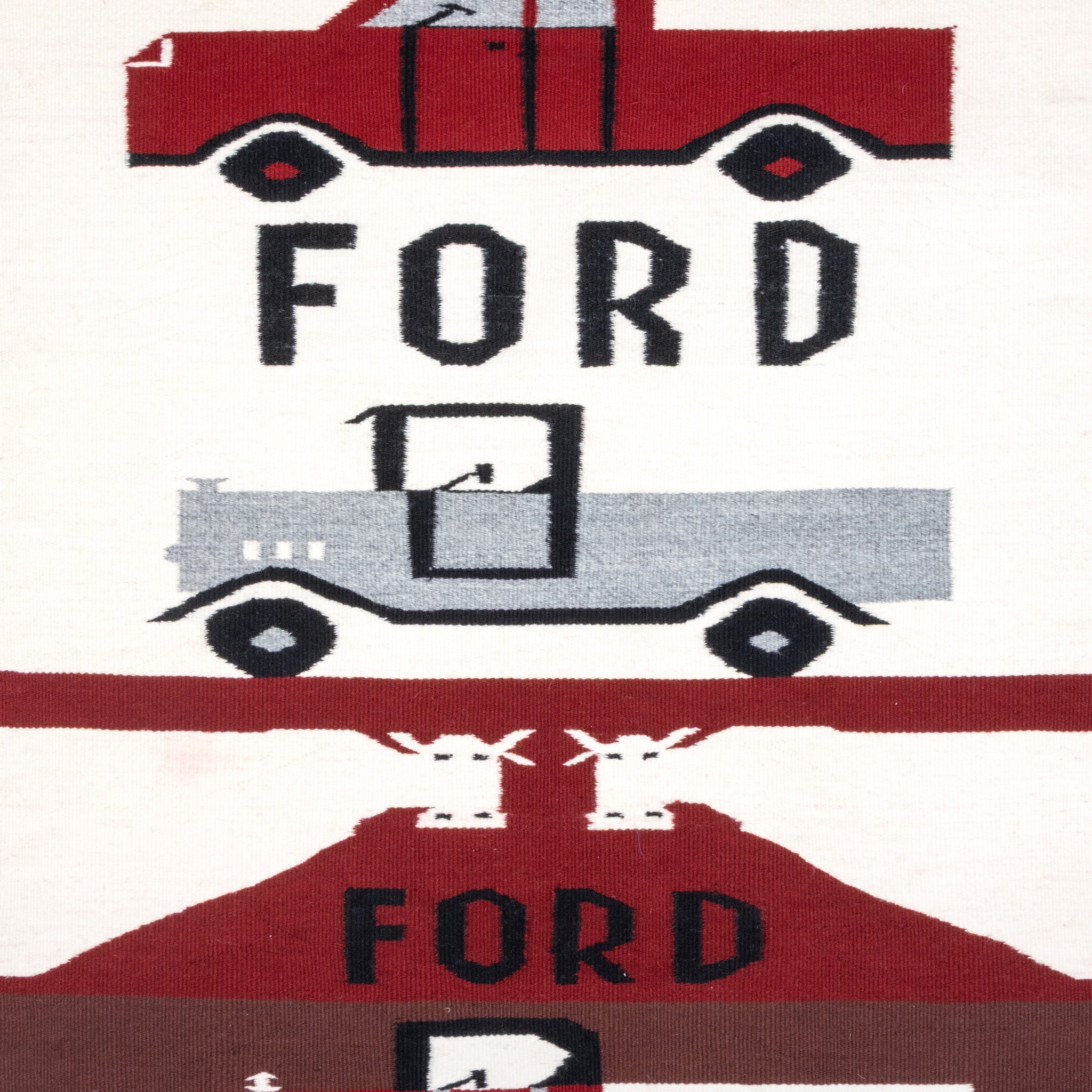 Navajo Ford Motor Company Pictorial Weaving