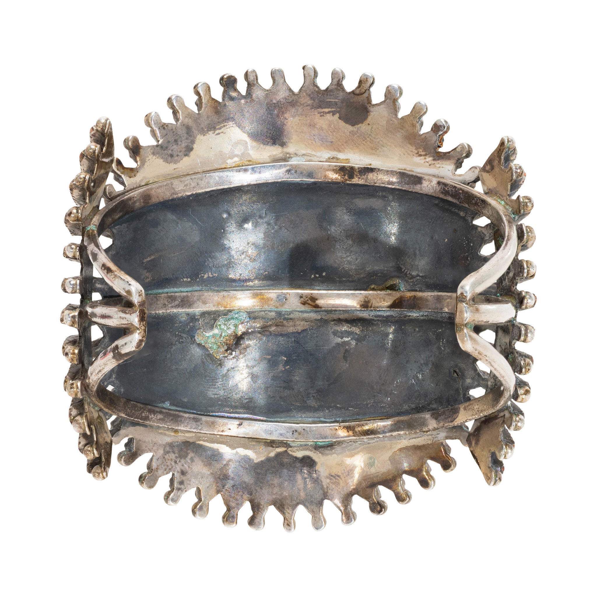 Navajo Coral Needlepoint Cuff Bracelet