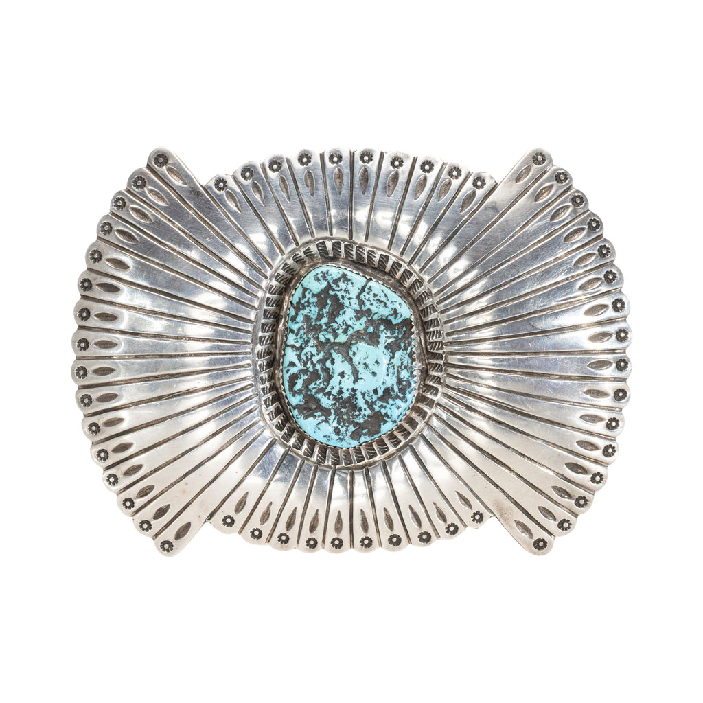 Navajo Turquoise Belt Buckle — Cisco's Gallery