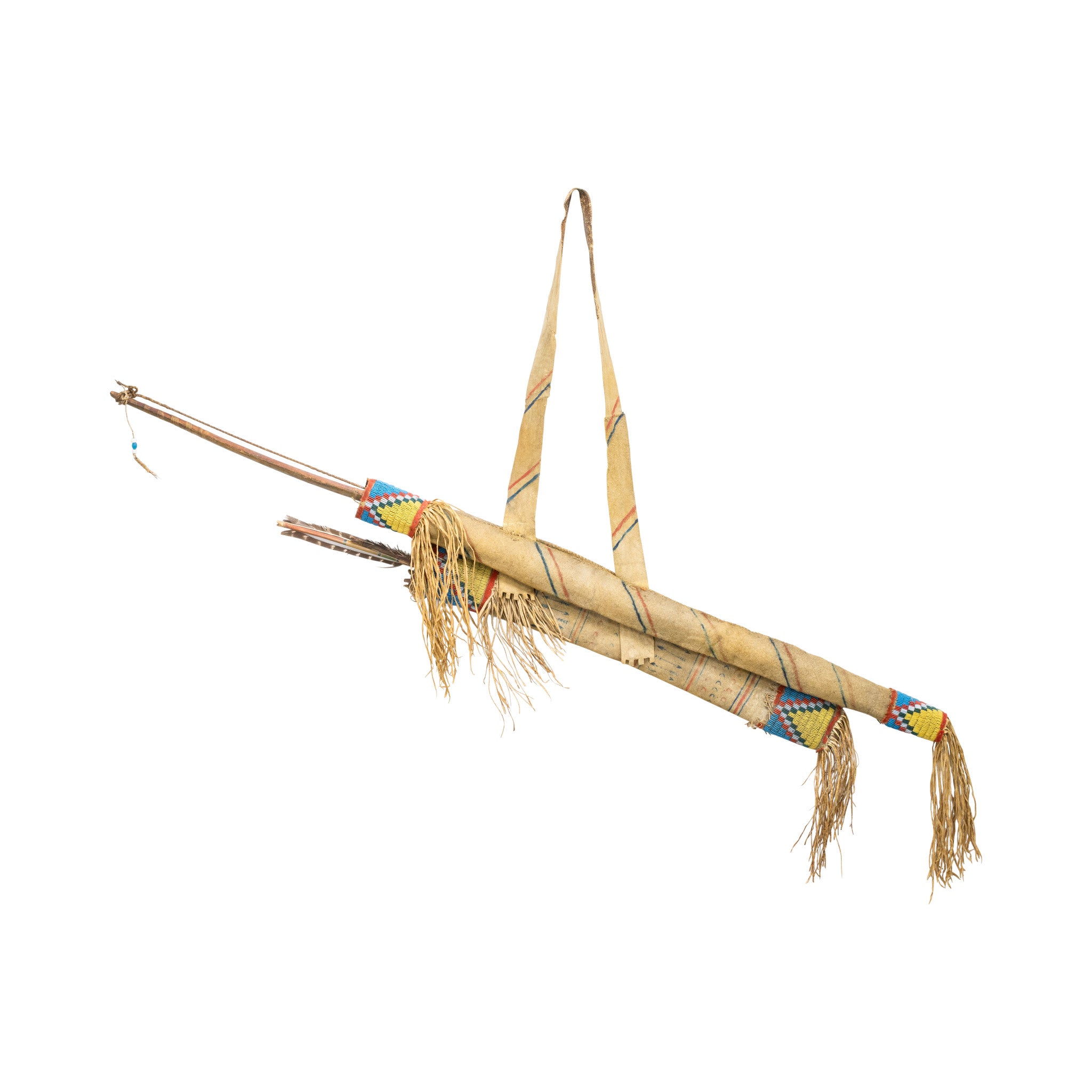 Sioux Pony Bow, Arrow, and Quiver Set, Native, Weapon, Bow