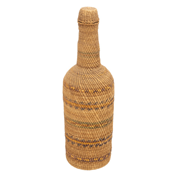 Nootka Basketry Bottle, Native, Basketry, Bottle Basket