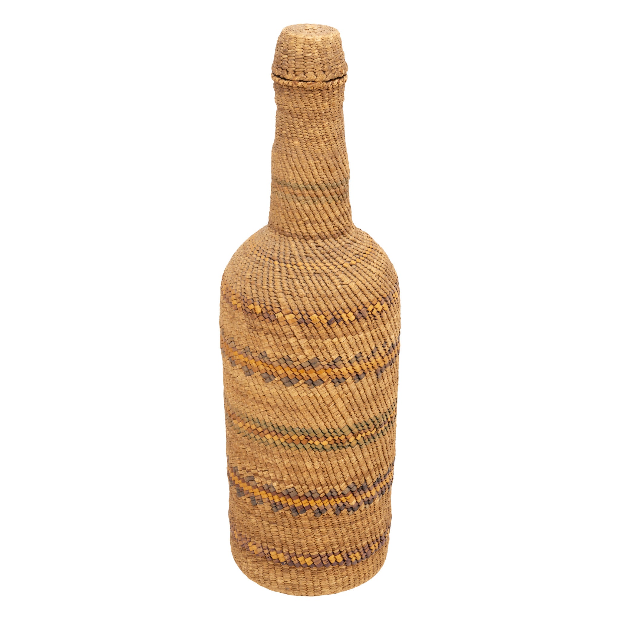 Nootka Basketry Bottle, Native, Basketry, Bottle Basket