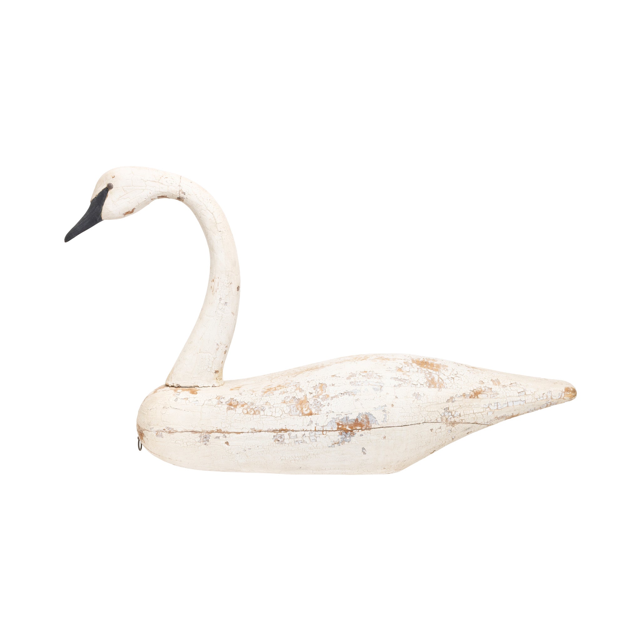 Carved Wood Swan Decoy