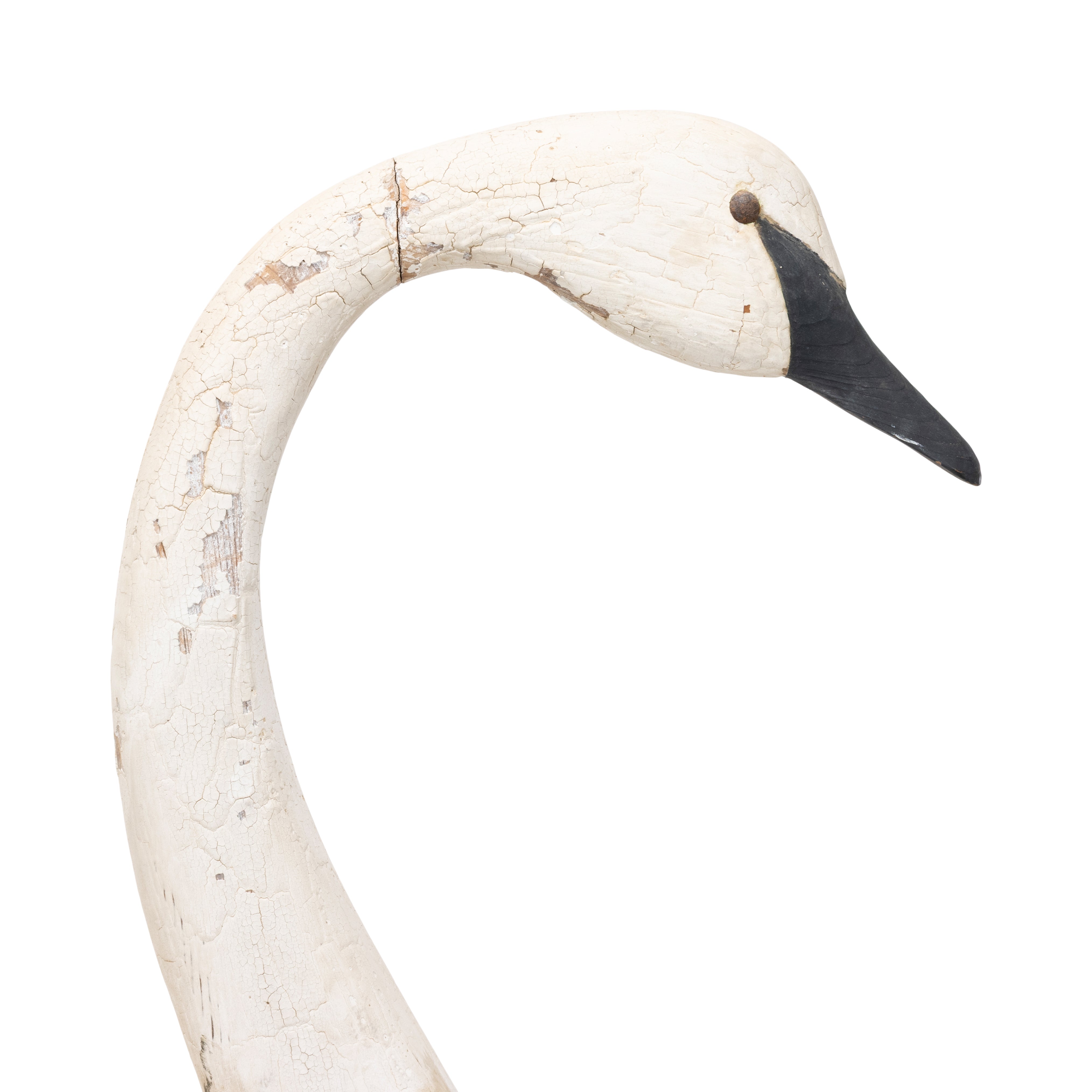 Carved Wood Swan Decoy