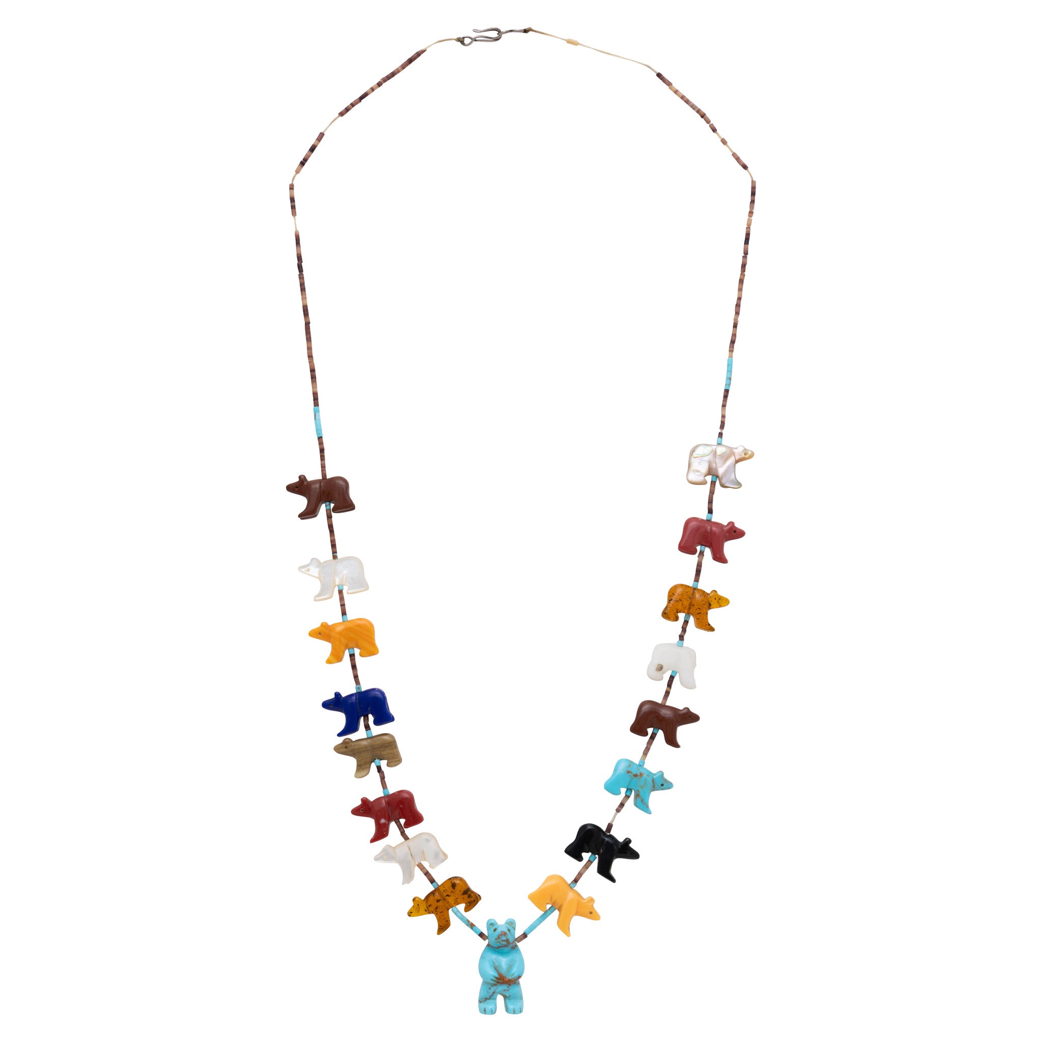 Zuni Bear Fetish Necklace, Jewelry, Necklace, Native