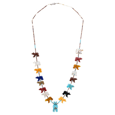 Zuni Bear Fetish Necklace, Jewelry, Necklace, Native
