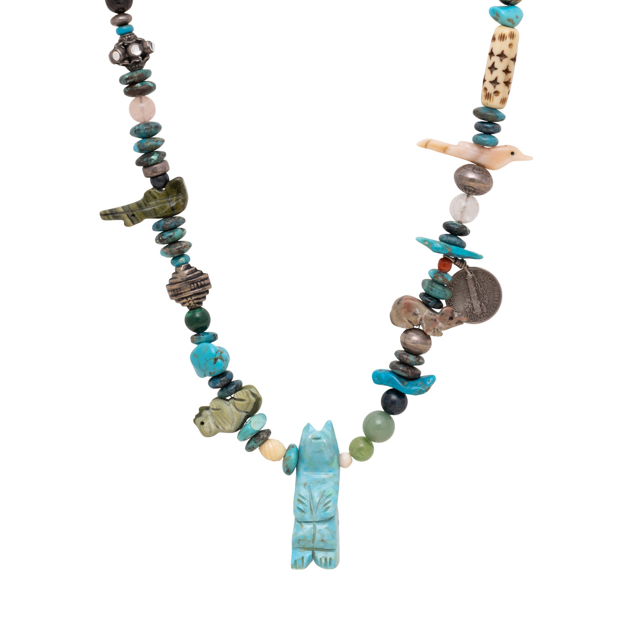 Multi-Stone Fetish Necklace