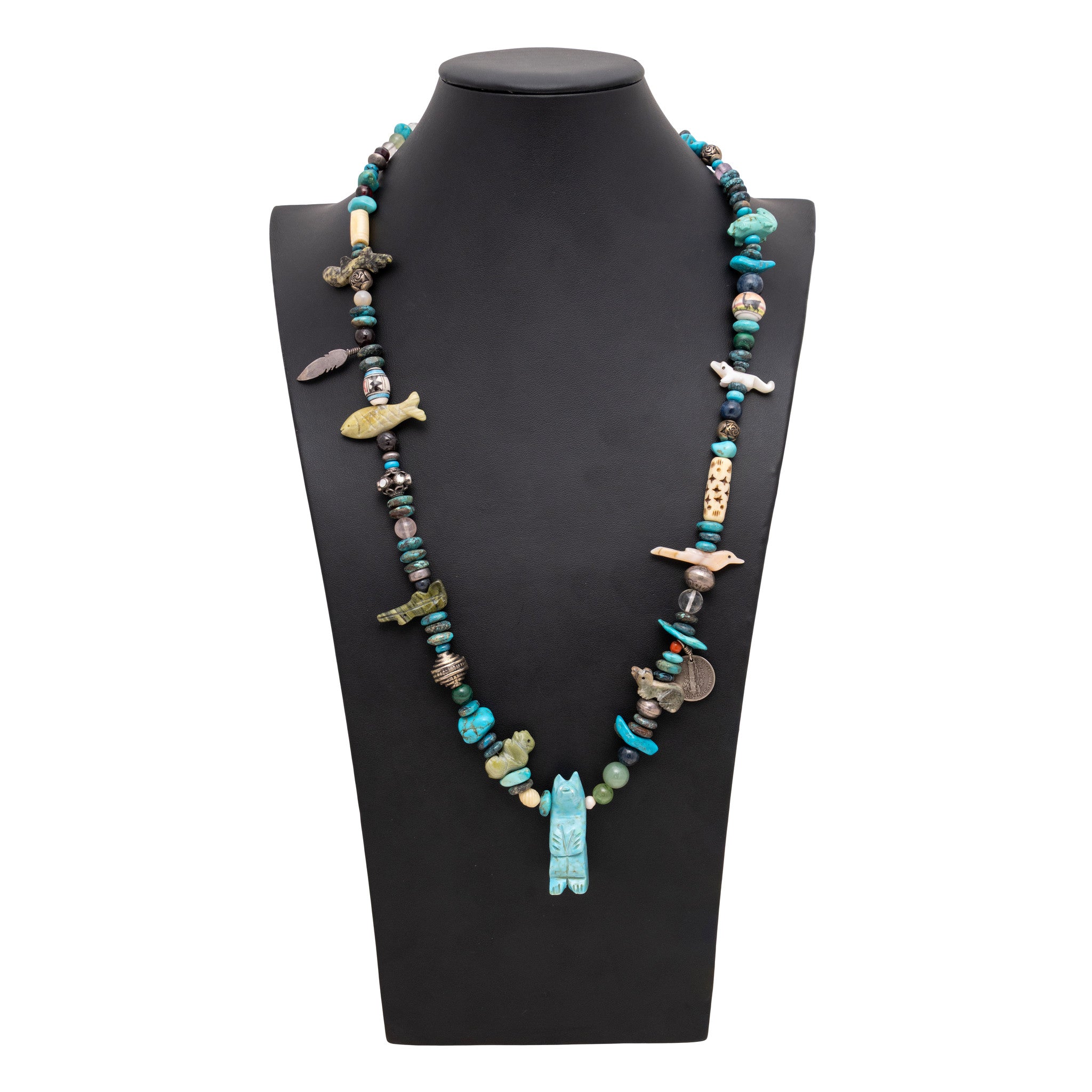 Multi-Stone Fetish Necklace