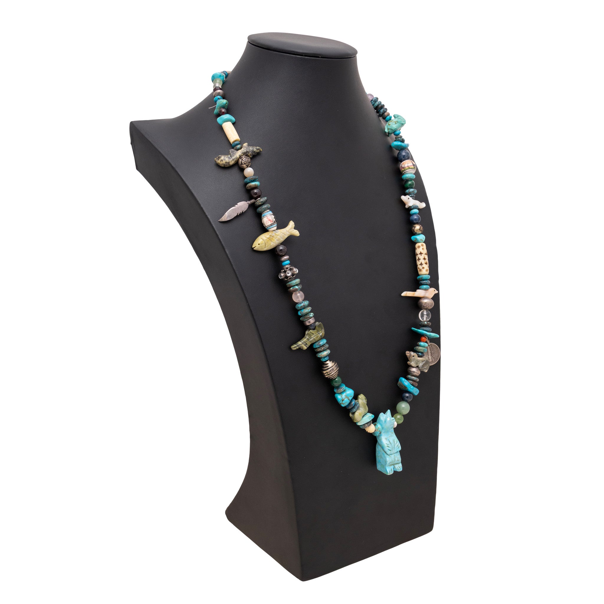 Multi-Stone Fetish Necklace