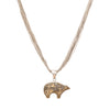 Navajo Sterling Silver Bear Pendant Necklace