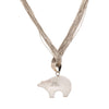 Navajo Sterling Silver Bear Pendant Necklace