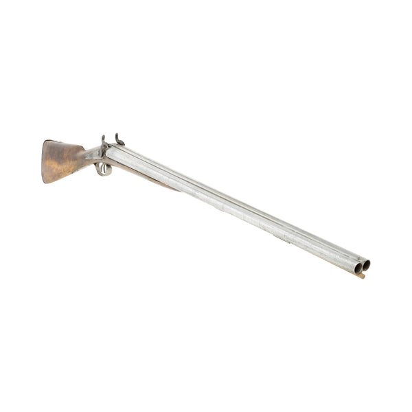 English Double Barrel Percussion Fowler Shotgun, Firearms, Shotgun, Double Barrel