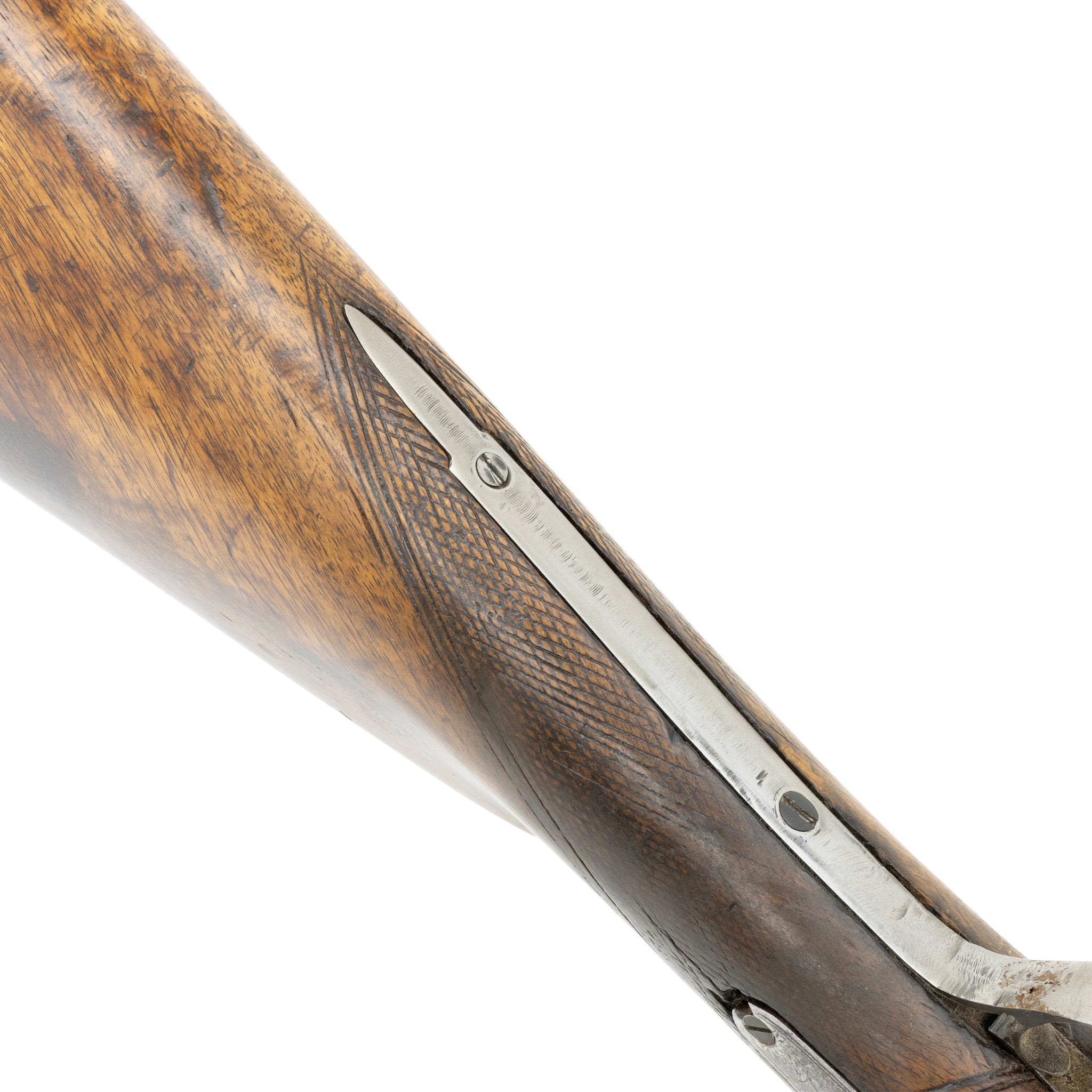 English Double Barrel Percussion Fowler Shotgun