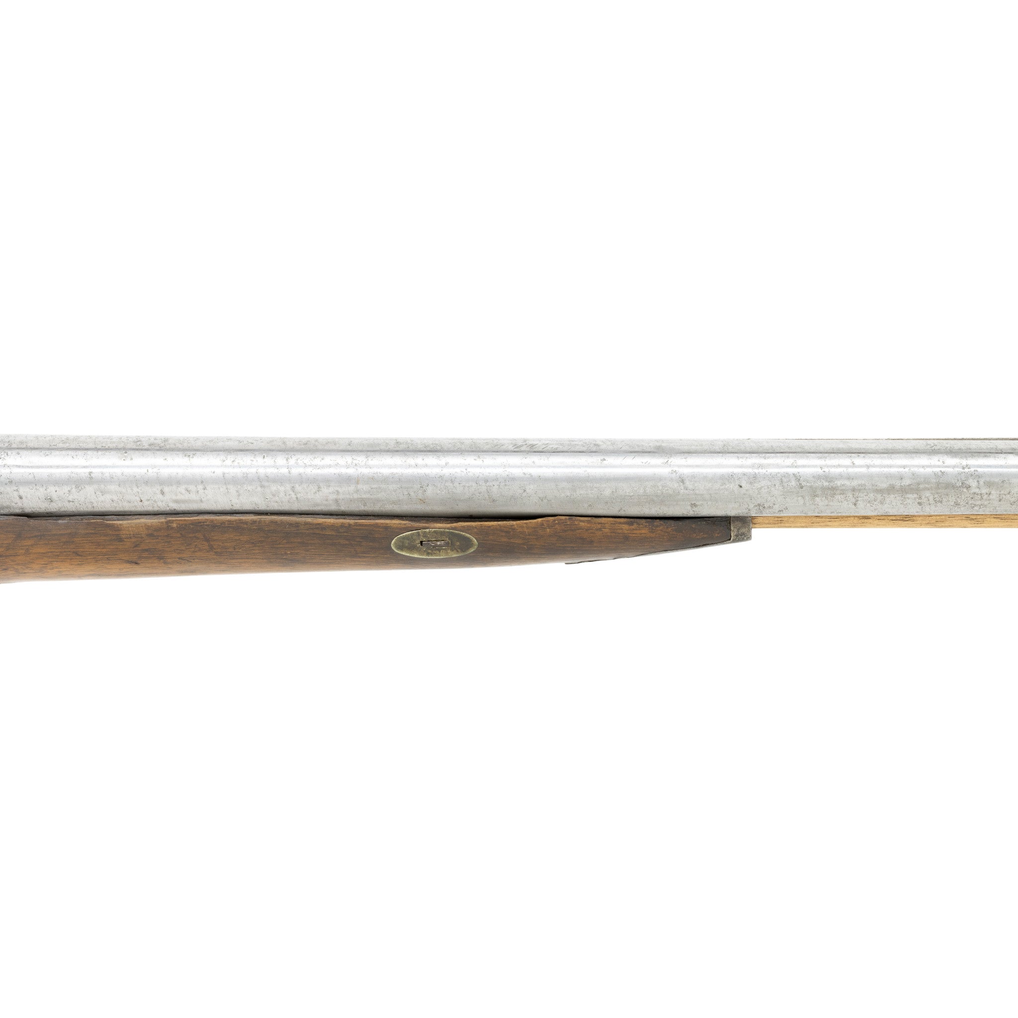 English Double Barrel Percussion Fowler Shotgun