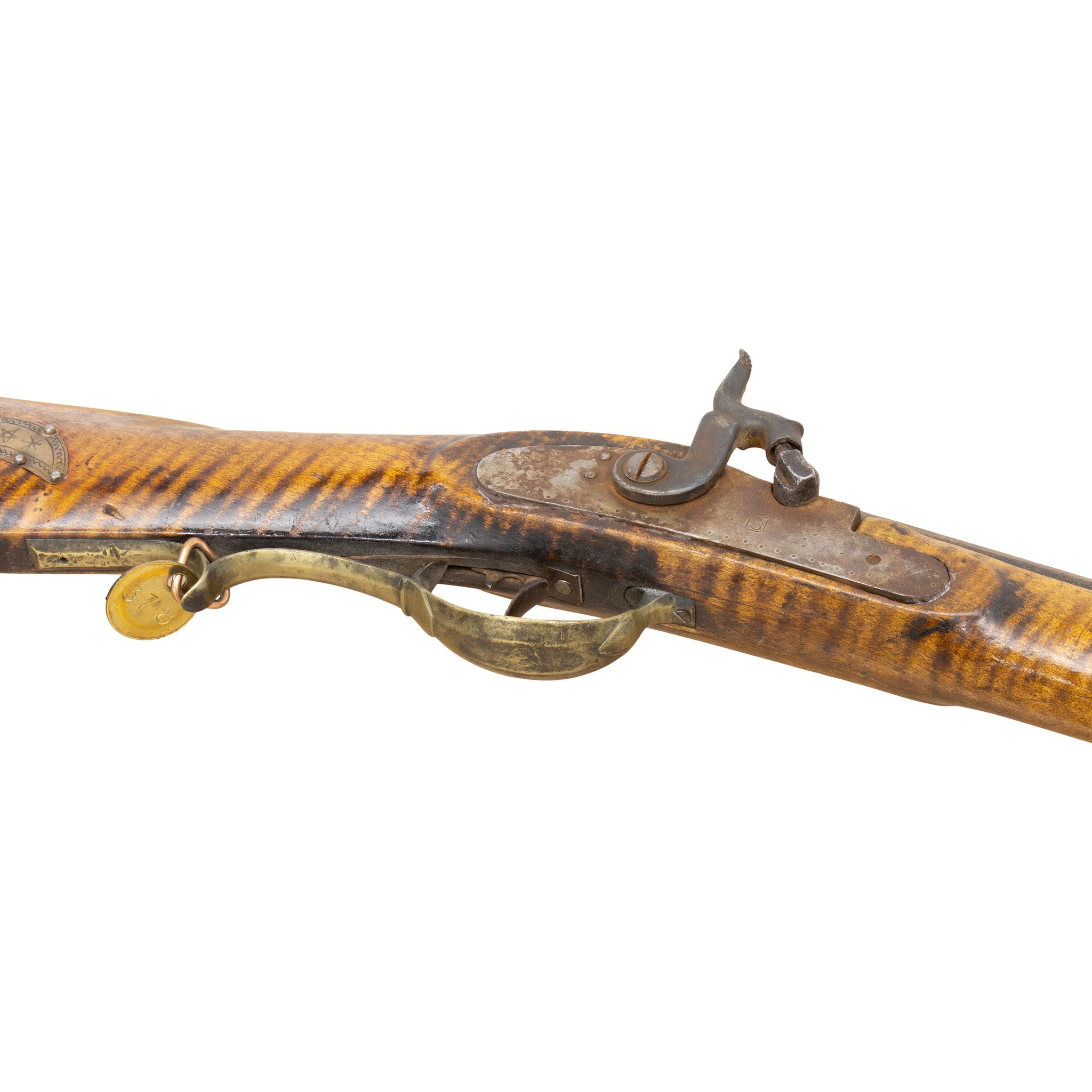Antique Full Stock Percussion Long Rifle