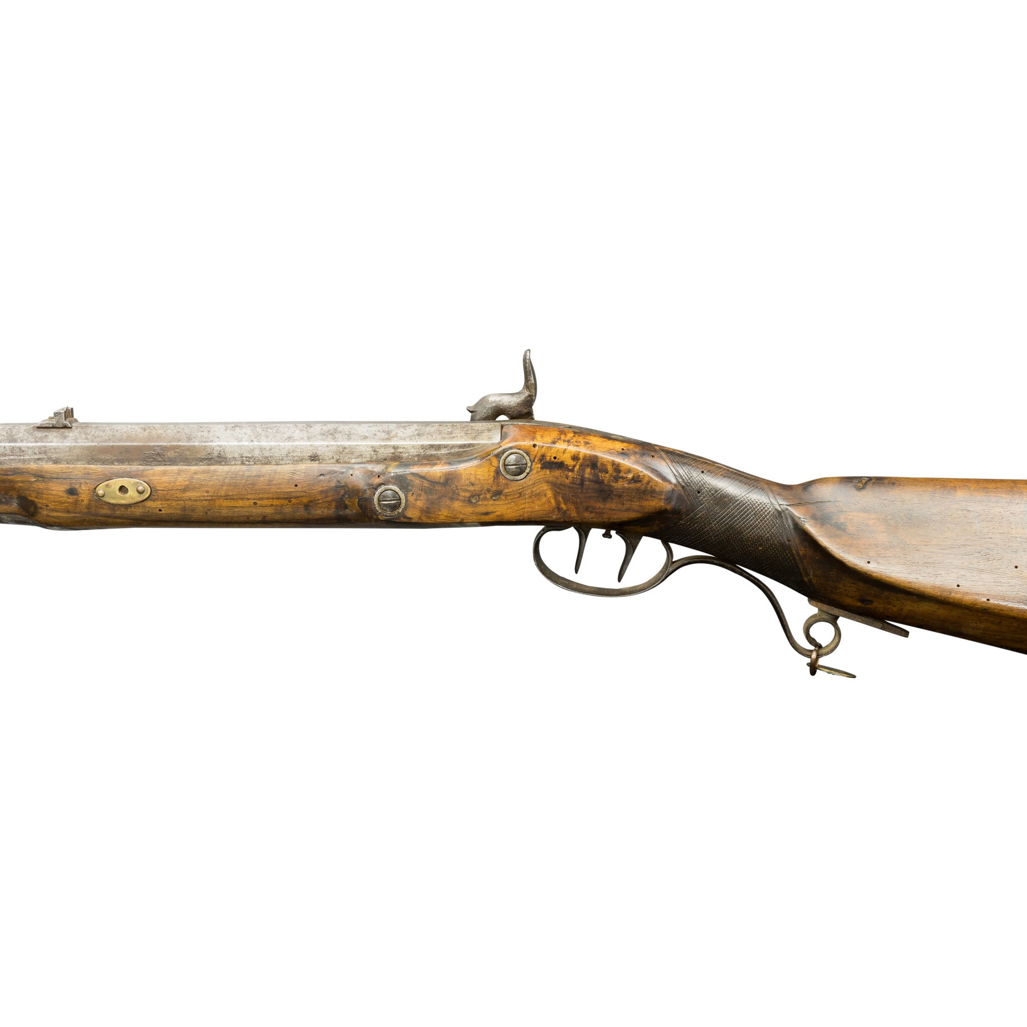 Antique Half Stock Percussion Rifle