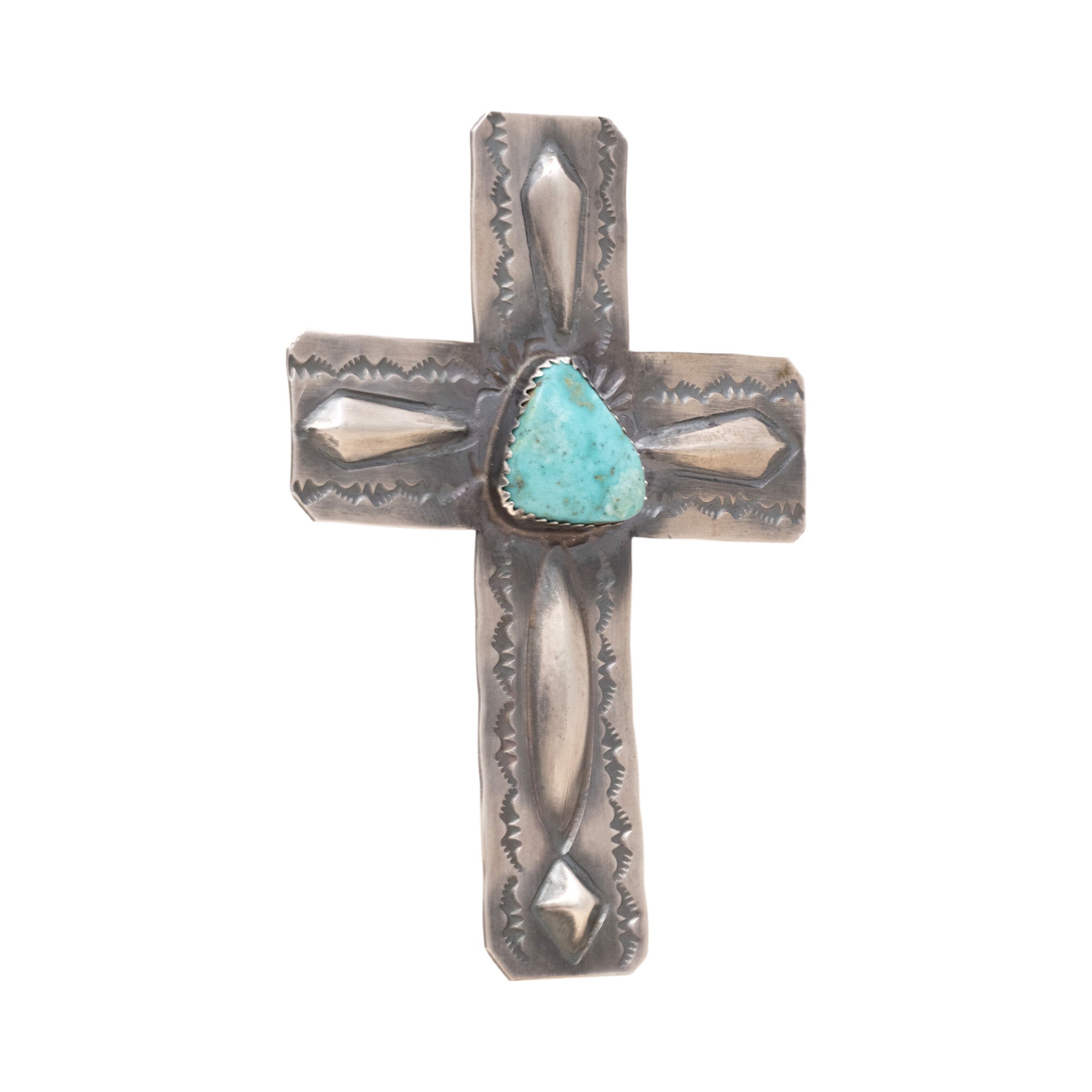 Navajo Turquoise Cross Pendant
