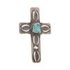 Navajo Turquoise and Sterling Cross Pendant