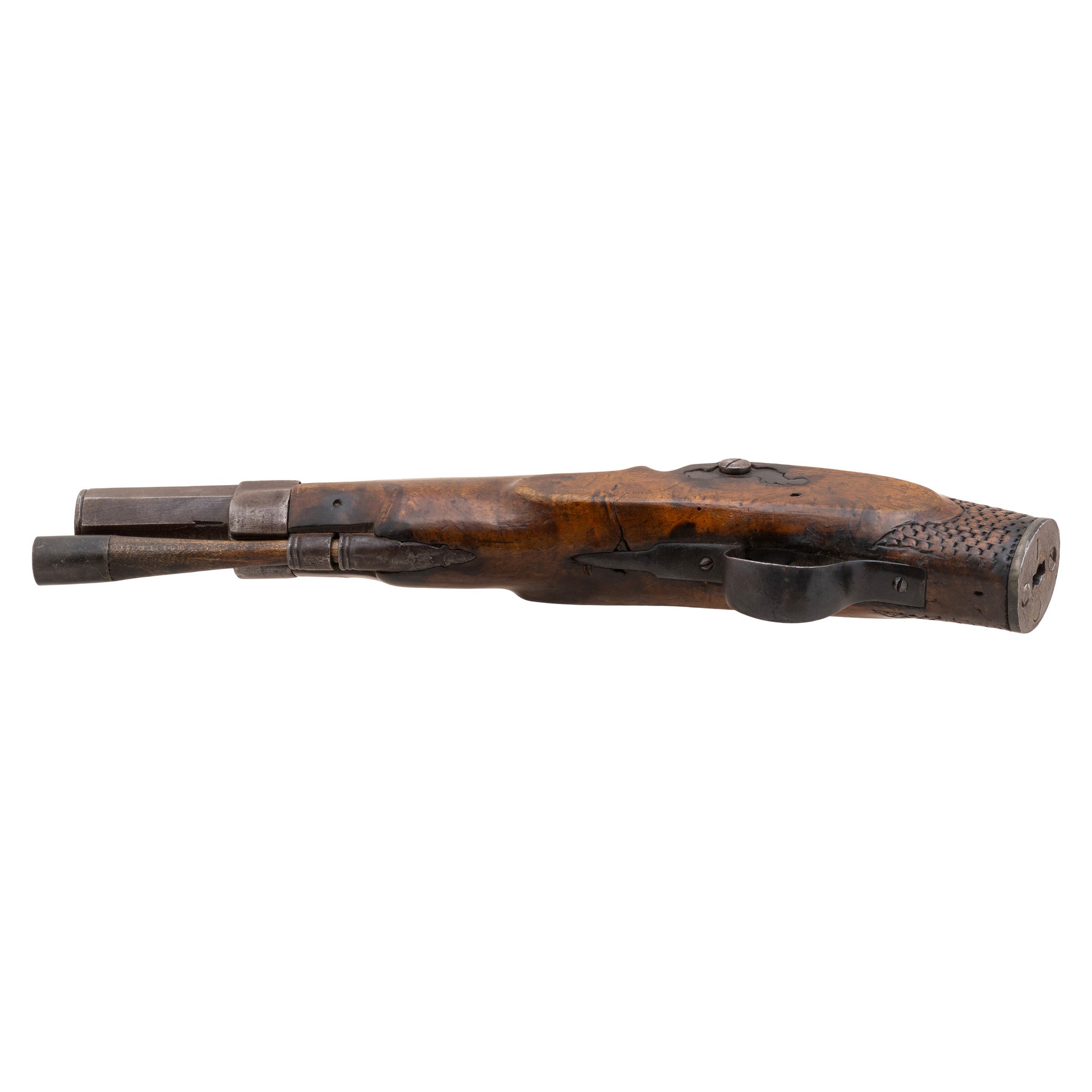 Cased European Percussion Gun Cane