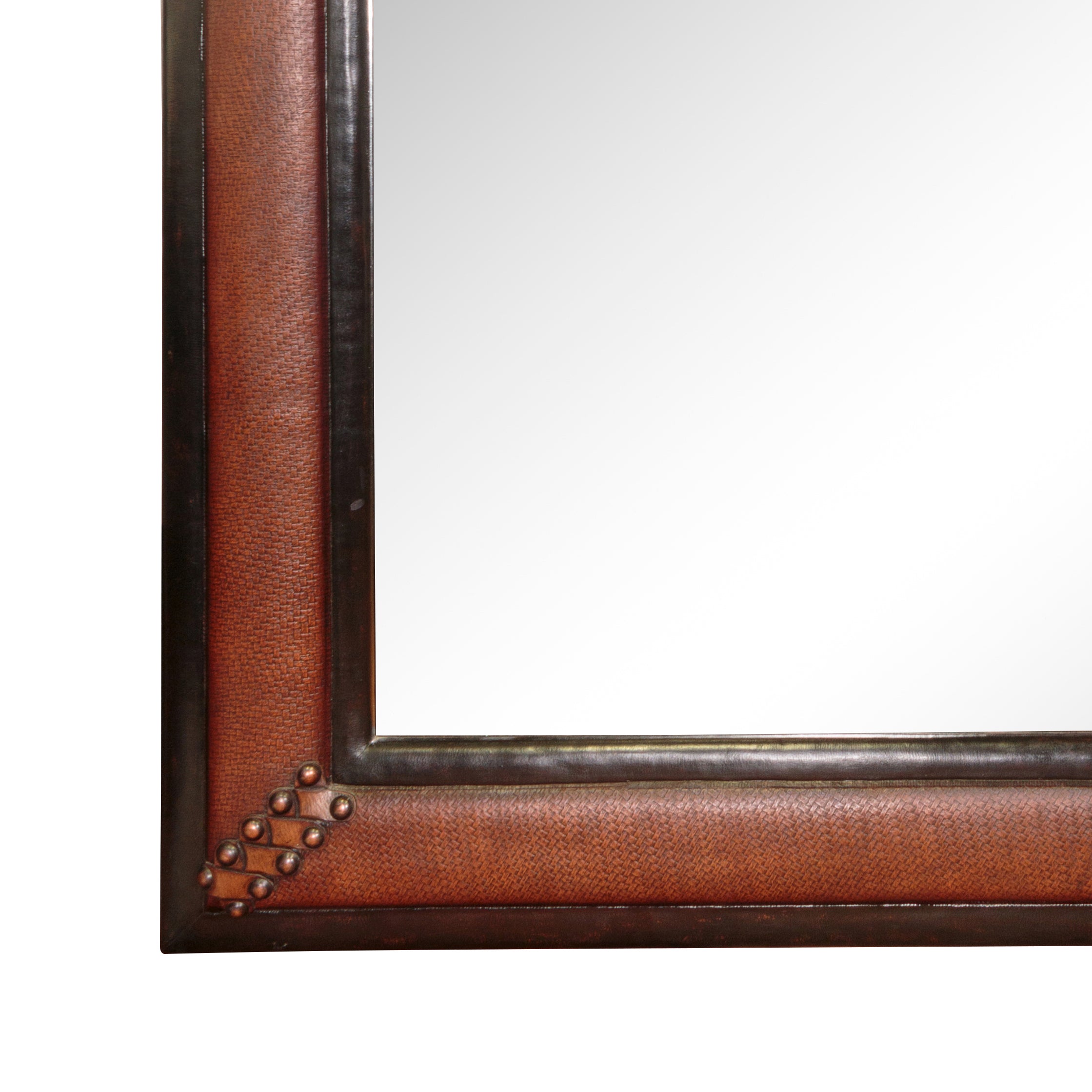 Rancher's Collection Studded Leather Harness Mirror