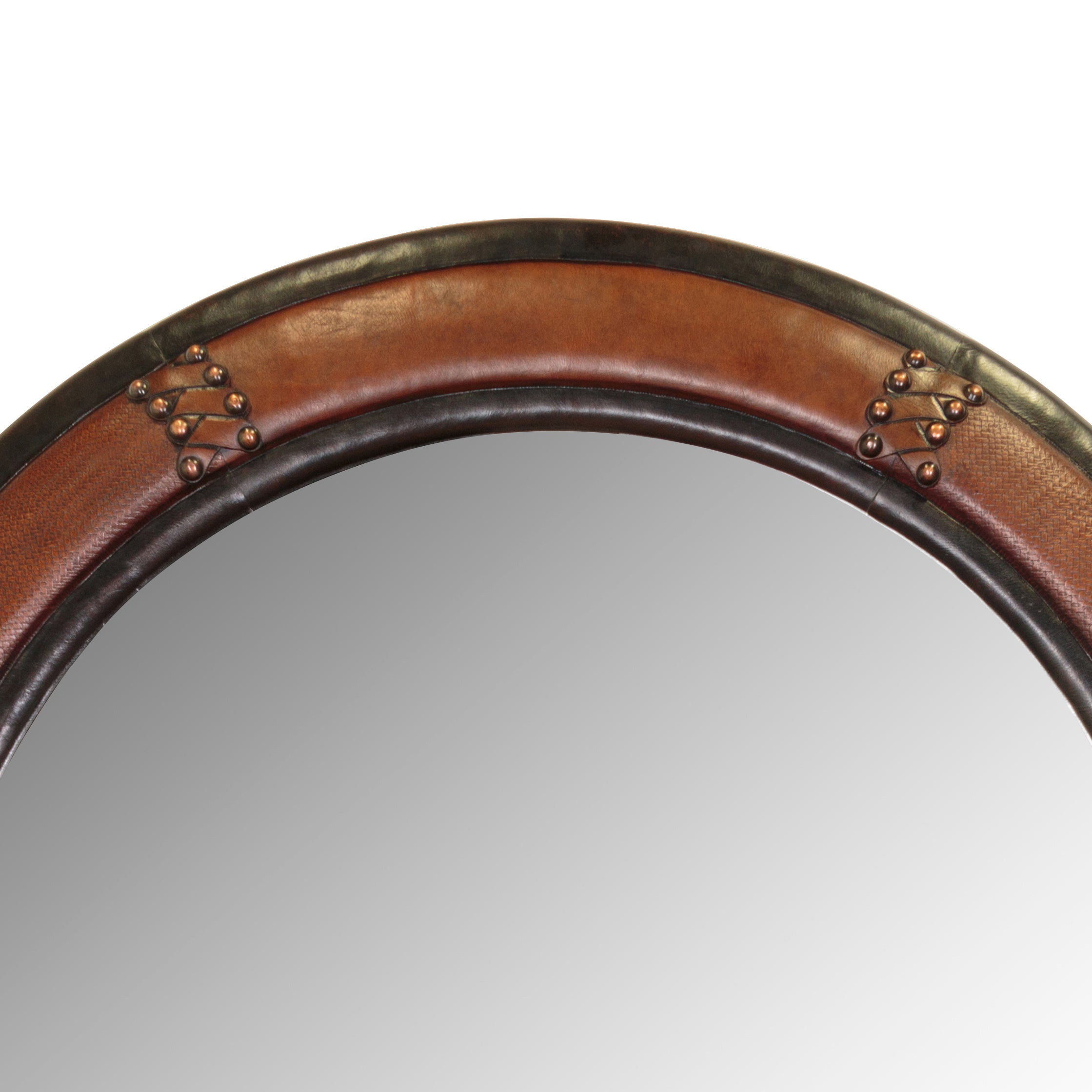 Rancher's Collection Studded Leather Harness Mirror