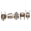Five Victorian Silverplate Barrel Napkin Rings