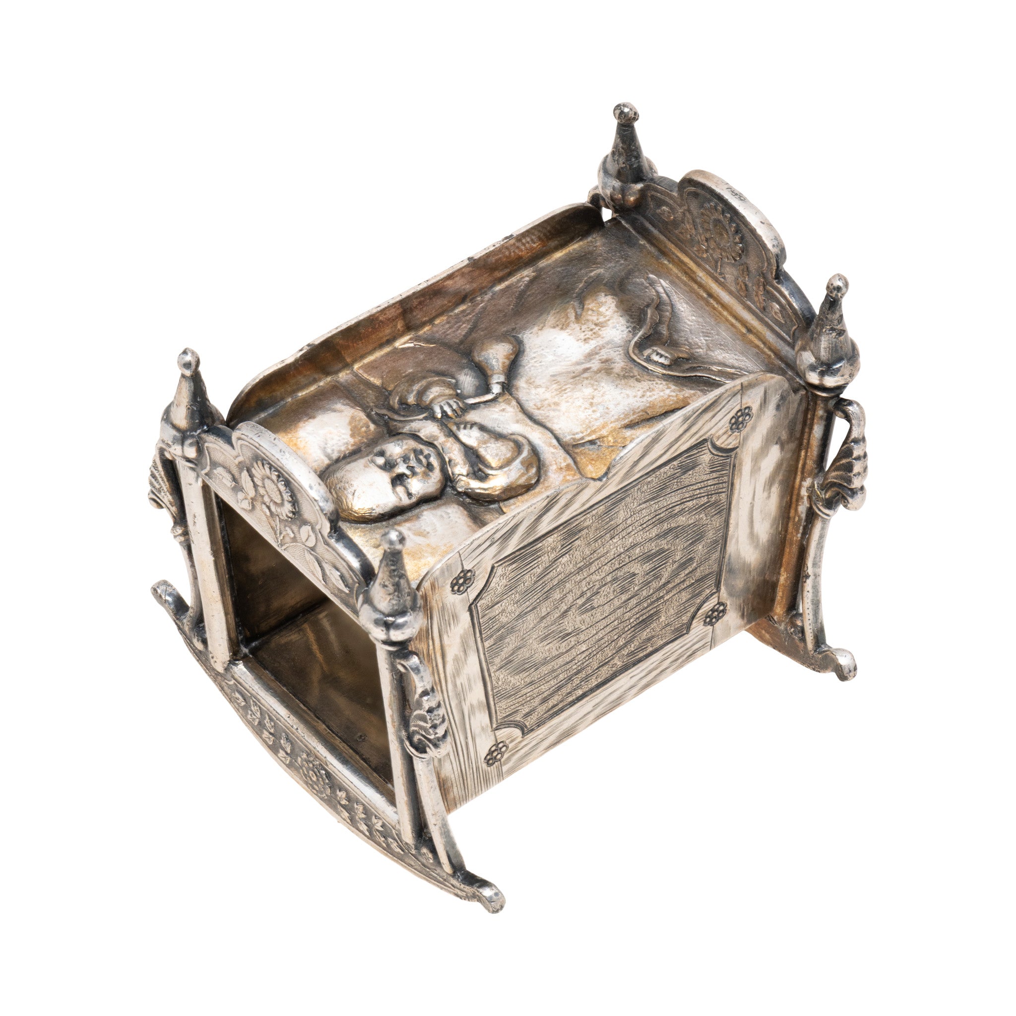 Victorian Silverplate Cradle Napkin Ring