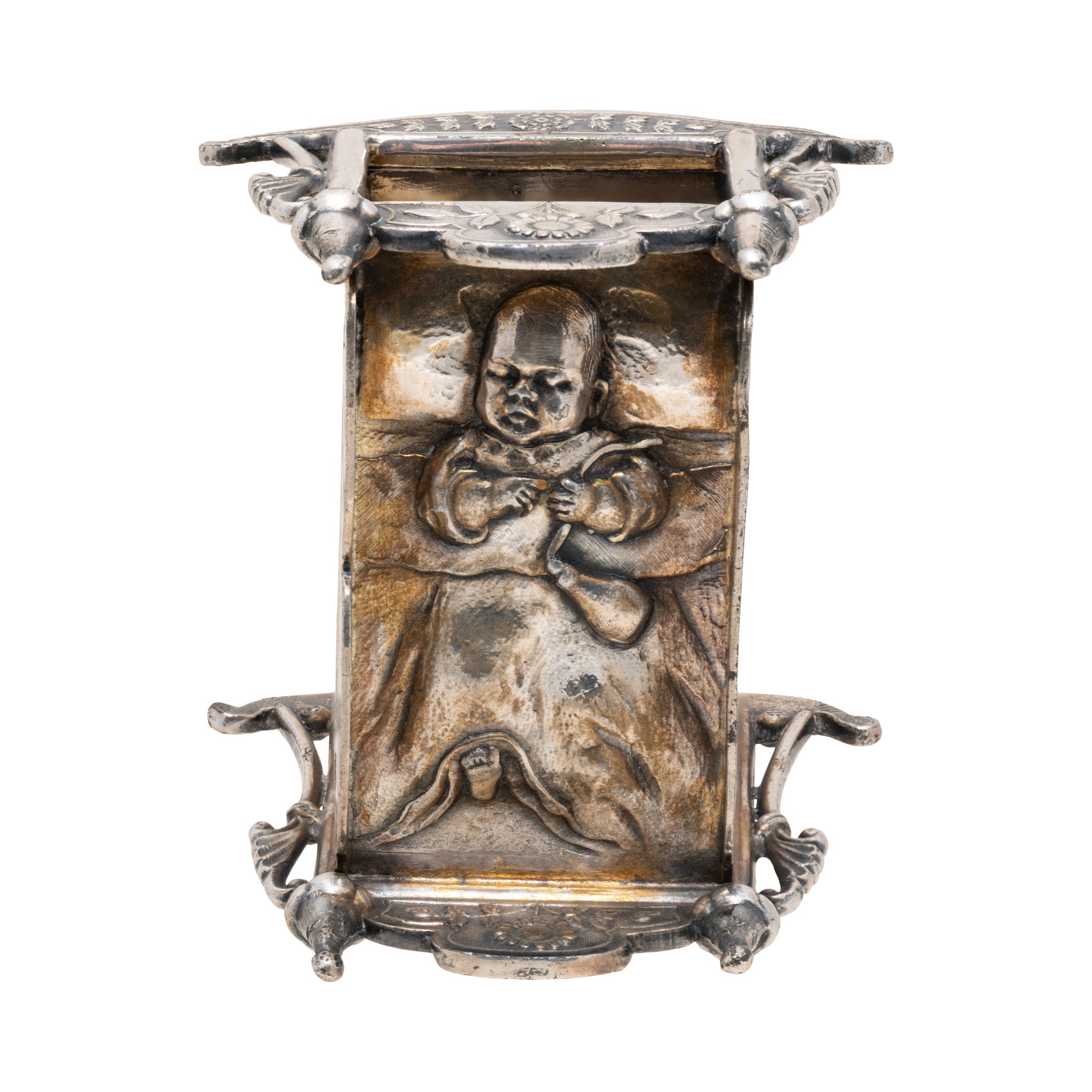Victorian Silverplate Cradle Napkin Ring
