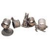 Four Cat and Dog Victorian Silverplate Napkin Rings