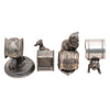 Four Cat and Dog Victorian Silverplate Napkin Rings