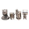 Four Cat and Dog Victorian Silverplate Napkin Rings