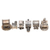 Six Silverplate Victorian Animal Napkin Rings