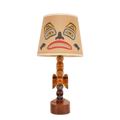 Tsimshian Totem Lamp by Paul Mather, Native, Carving, Totem