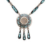 Mexican Sterling and Turquoise Necklace and Earring Set