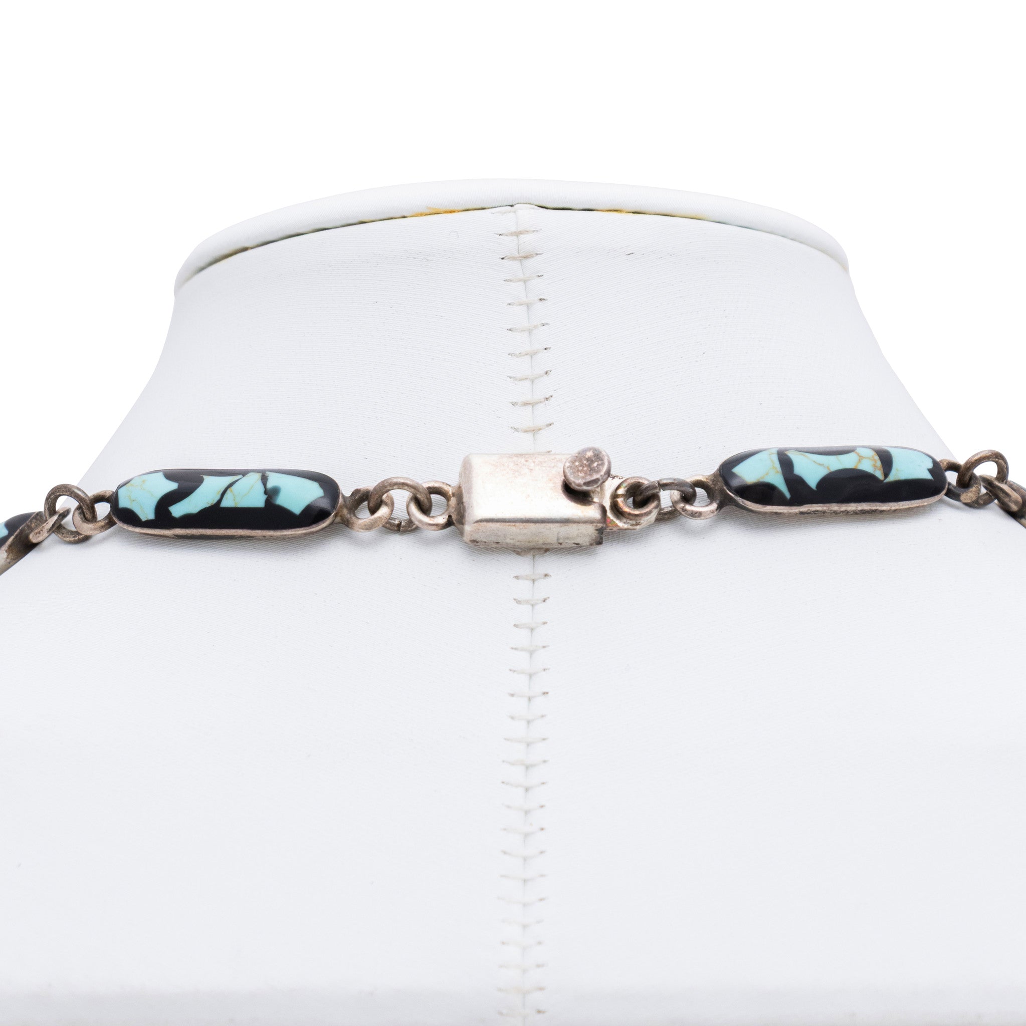 Mexican Sterling and Turquoise Necklace and Earring Set